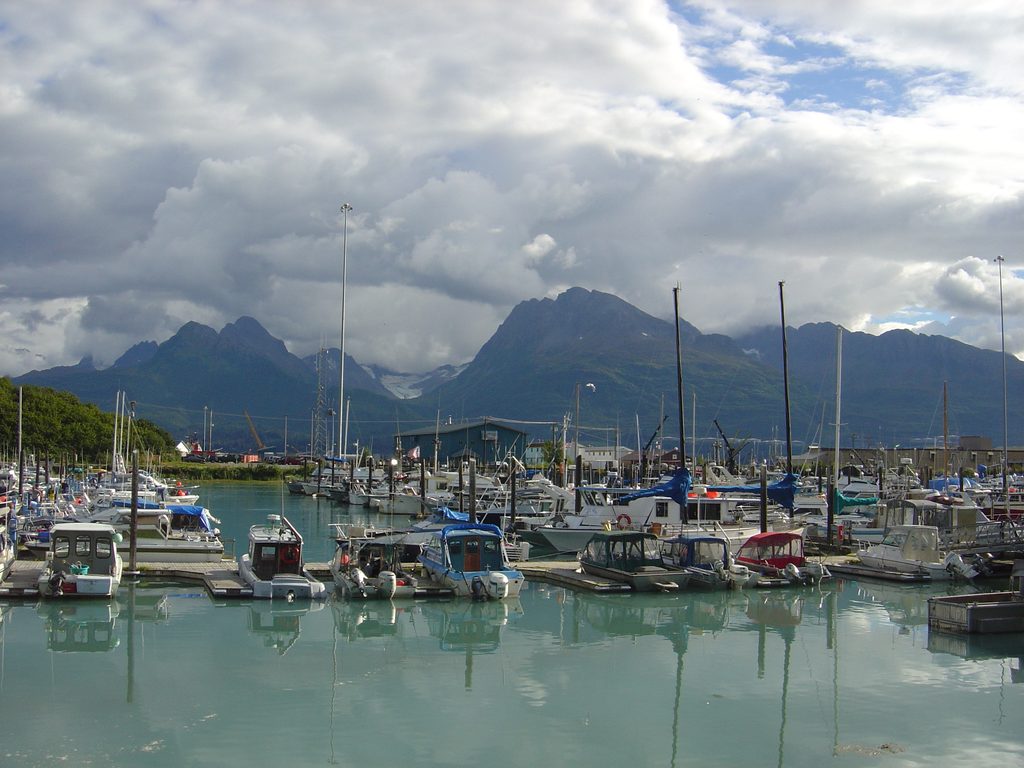 The port in Valdez The port in Valdez