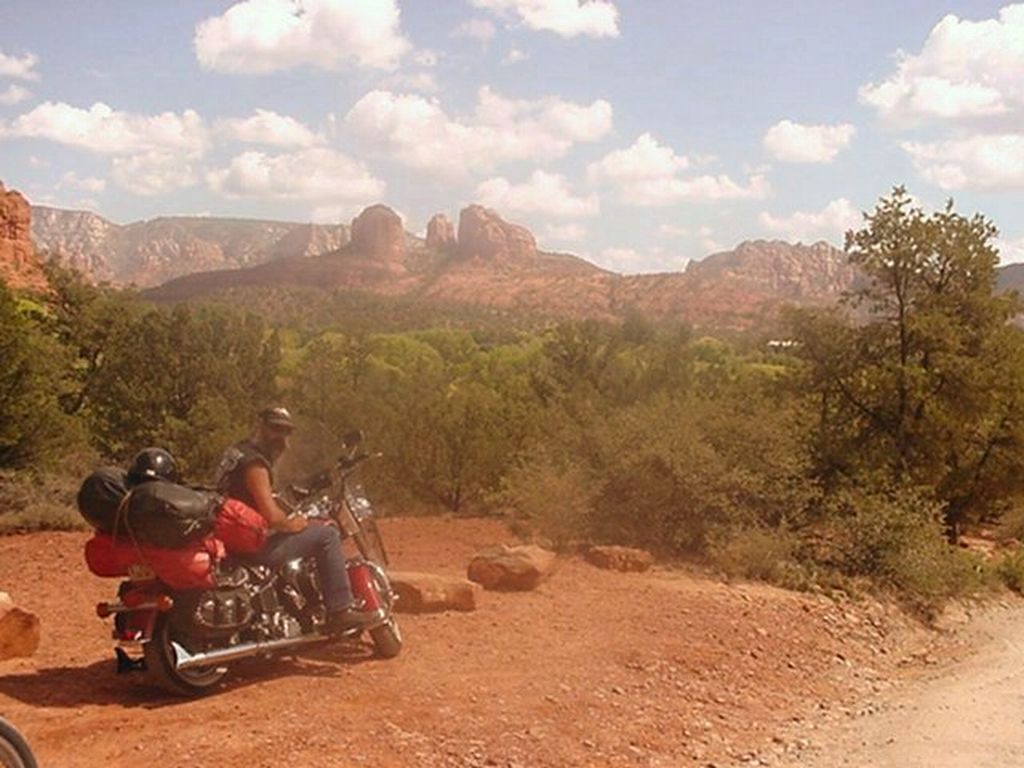 Me and my bike near Red Rock, Arizona Me and my bike near Red Rock, Arizona